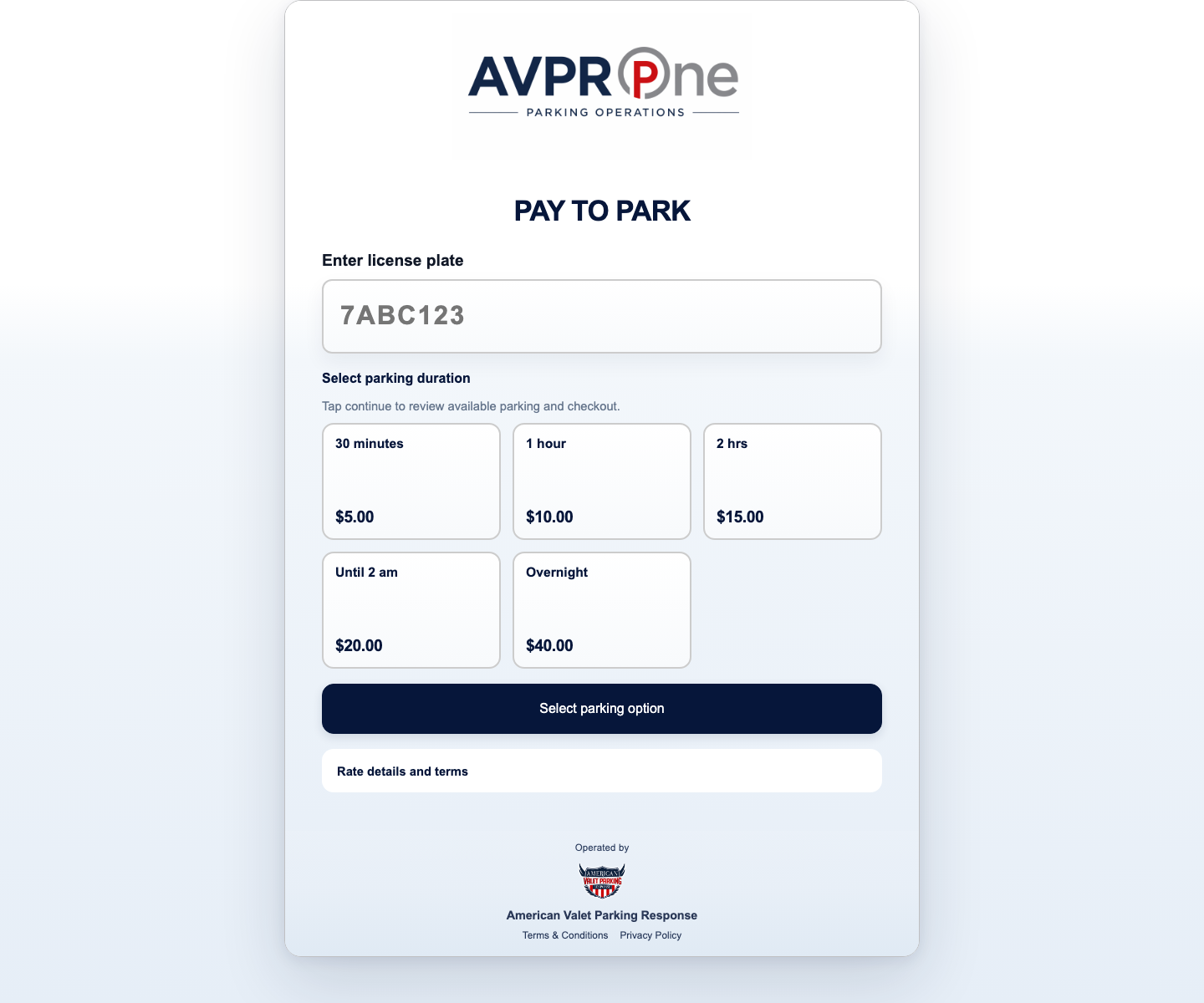 Gateless Parking by AVPR One